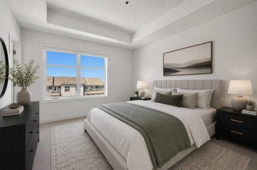 693 Savanna Boulevard Ne, Calgary, AB - Indoor Photo Showing Bedroom