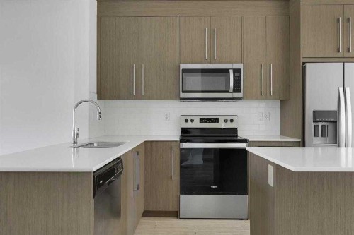693 Savanna Boulevard Ne, Calgary, AB - Indoor Photo Showing Kitchen With Stainless Steel Kitchen With Upgraded Kitchen