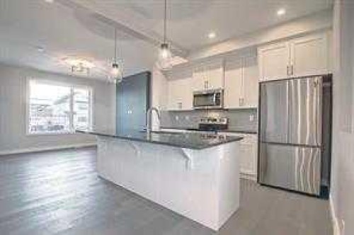 191 Lanark Gate Se, Airdrie, AB - Indoor Photo Showing Kitchen With Stainless Steel Kitchen With Upgraded Kitchen