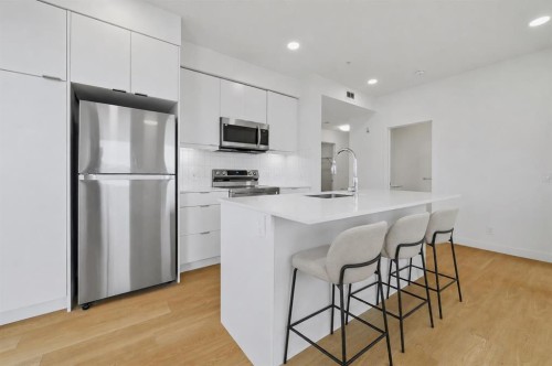 1301-8500 19 Avenue, Calgary, AB - Indoor Photo Showing Kitchen With Stainless Steel Kitchen With Upgraded Kitchen