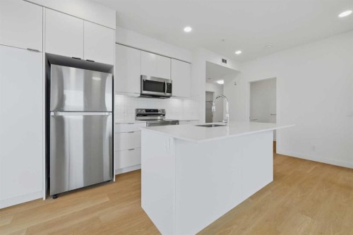 1301-8500 19 Avenue, Calgary, AB - Indoor Photo Showing Kitchen With Stainless Steel Kitchen With Upgraded Kitchen