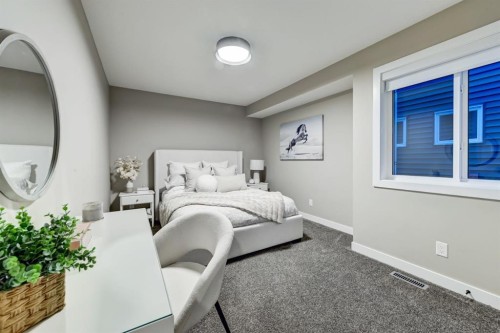 540 Lawthorn Way, Airdrie, AB - Indoor Photo Showing Bedroom