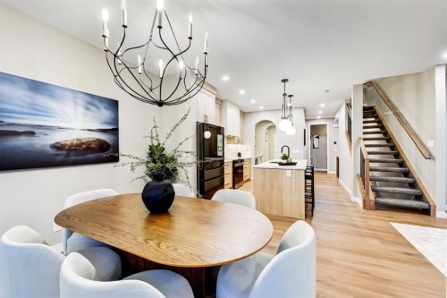 540 Lawthorn Way, Airdrie, AB - Indoor Photo Showing Dining Room