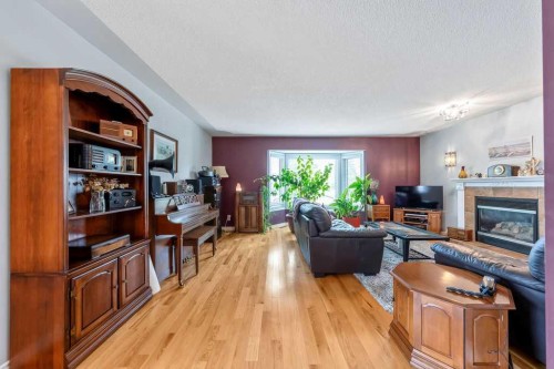 4325 70 Street Nw, Calgary, AB - Indoor Photo Showing Living Room With Fireplace