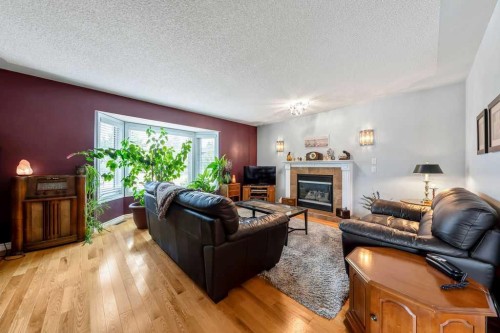 4325 70 Street Nw, Calgary, AB - Indoor Photo Showing Living Room With Fireplace