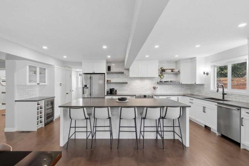 87 Couture Crescent Sw, Calgary, AB - Indoor Photo Showing Kitchen With Stainless Steel Kitchen With Upgraded Kitchen