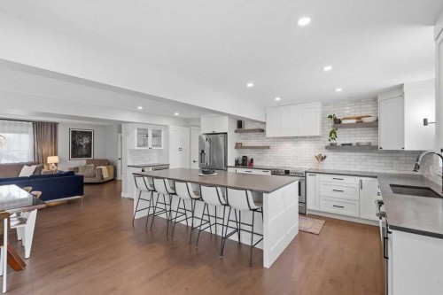 87 Couture Crescent Sw, Calgary, AB - Indoor Photo Showing Kitchen With Upgraded Kitchen