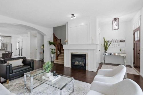 2630 Mclean Avenue Sw, Calgary, AB - Indoor Photo Showing Living Room With Fireplace