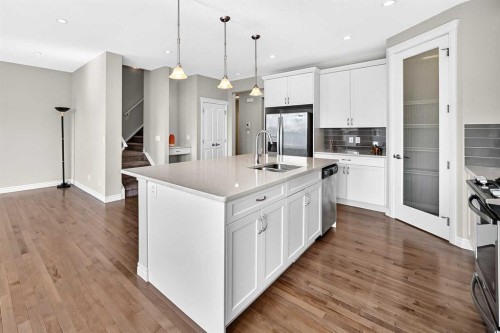 82 Nolanhurst Rise Nw, Calgary, AB - Indoor Photo Showing Kitchen With Double Sink With Upgraded Kitchen