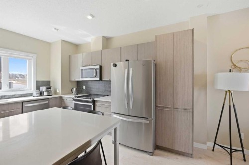 904-218 Sherwood Square Nw, Calgary, AB - Indoor Photo Showing Kitchen With Stainless Steel Kitchen