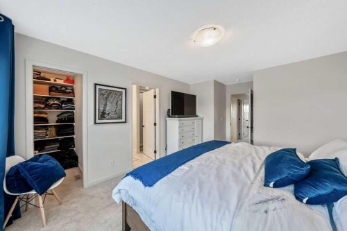 114 Seton Grove Se, Calgary, AB - Indoor Photo Showing Bedroom