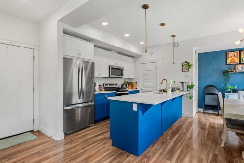 4367 Seton Drive Se, Calgary, AB - Indoor Photo Showing Kitchen With Stainless Steel Kitchen With Upgraded Kitchen