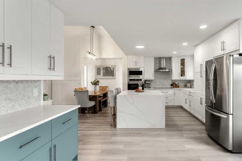 59 Rivercroft Close Se, Calgary, AB - Indoor Photo Showing Kitchen With Stainless Steel Kitchen With Upgraded Kitchen