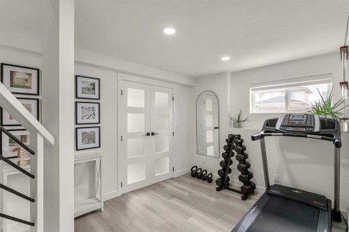 59 Rivercroft Close Se, Calgary, AB - Indoor Photo Showing Gym Room