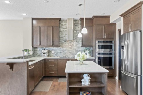 27 Mahogany Crescent Se, Calgary, AB - Indoor Photo Showing Kitchen With Stainless Steel Kitchen With Upgraded Kitchen