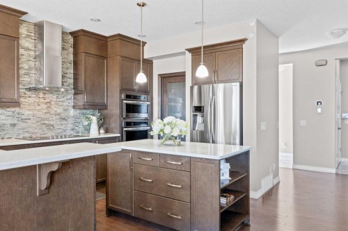 27 Mahogany Crescent Se, Calgary, AB - Indoor Photo Showing Kitchen With Stainless Steel Kitchen With Upgraded Kitchen