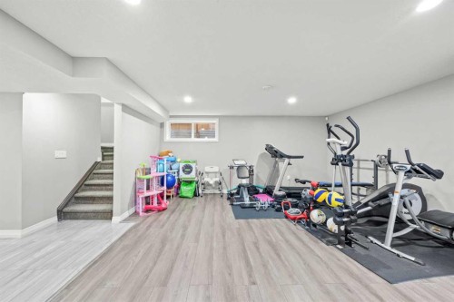 27 Mahogany Crescent Se, Calgary, AB - Indoor Photo Showing Gym Room