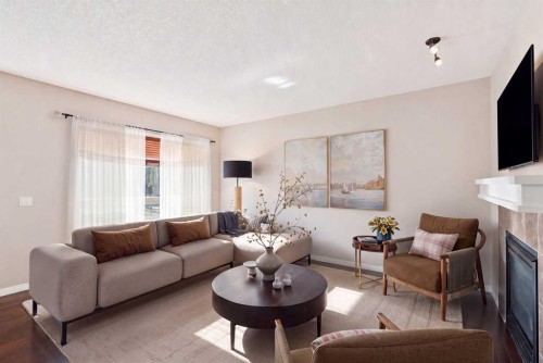 92 Cougar Ridge Close Sw, Calgary, AB - Indoor Photo Showing Living Room