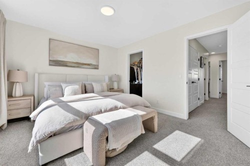 87 Heirloom Boulevard Se, Calgary, AB - Indoor Photo Showing Bedroom