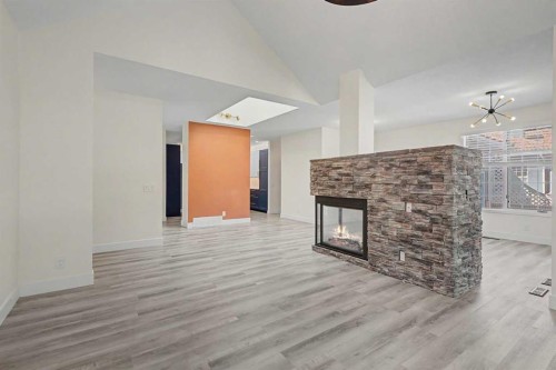 47 Christie Park Terrace Sw, Calgary, AB - Indoor With Fireplace