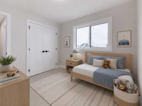 15 Alpine Green Sw, Calgary, AB - Indoor Photo Showing Bedroom
