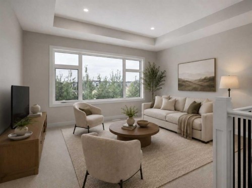 15 Alpine Green Sw, Calgary, AB - Indoor Photo Showing Living Room
