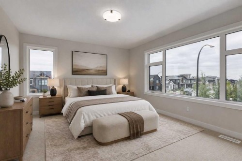 15 Alpine Green Sw, Calgary, AB - Indoor Photo Showing Bedroom