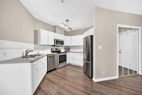 210-78 Prestwick Gardens Se, Calgary, AB - Indoor Photo Showing Kitchen With Stainless Steel Kitchen With Double Sink
