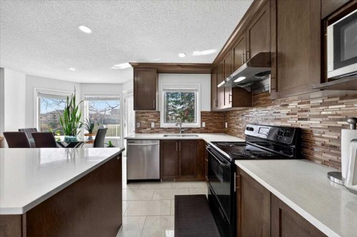98 Hampstead Circle Nw, Calgary, AB - Indoor Photo Showing Kitchen With Double Sink With Upgraded Kitchen