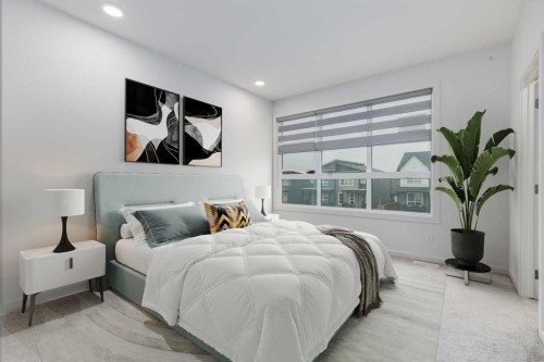 172 Belmont Way Sw, Calgary, AB - Indoor Photo Showing Bedroom