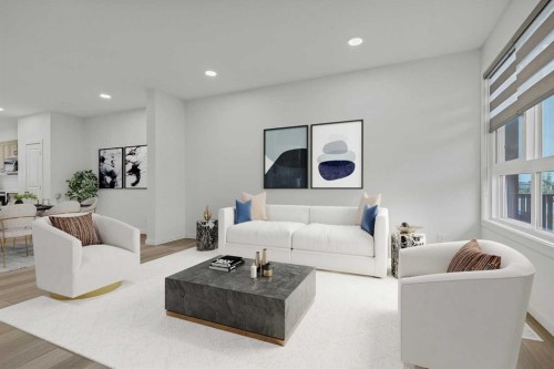 172 Belmont Way Sw, Calgary, AB - Indoor Photo Showing Living Room