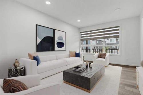 172 Belmont Way Sw, Calgary, AB - Indoor Photo Showing Living Room