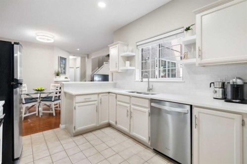 101-1997 Sirocco Drive Sw, Calgary, AB - Indoor Photo Showing Kitchen With Double Sink