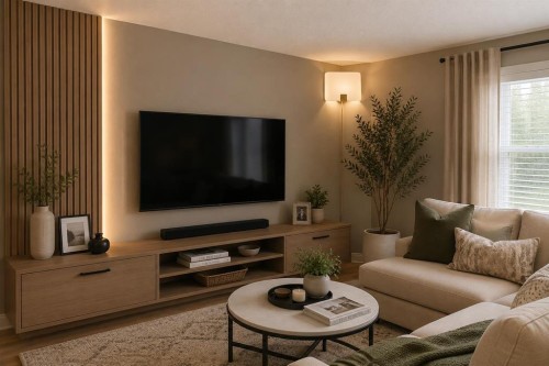 1219 68 Street Ne, Calgary, AB - Indoor Photo Showing Living Room