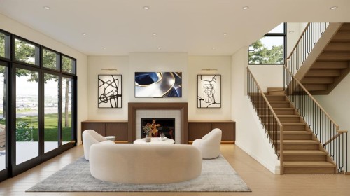 2027 25 Street Sw, Calgary, AB - Indoor With Fireplace