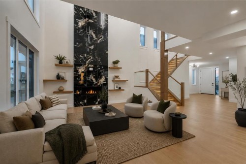 135 South Shore Road, Chestermere, AB - Indoor Photo Showing Living Room