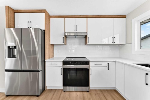 704 Malvern Drive Ne, Calgary, AB - Indoor Photo Showing Kitchen With Stainless Steel Kitchen