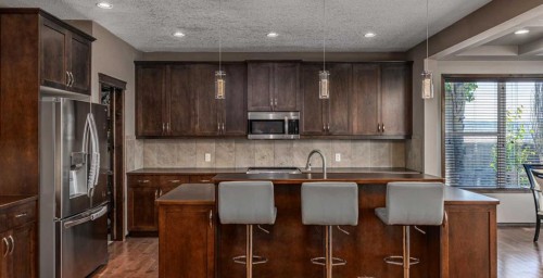 173 Pantego Road Nw, Calgary, AB - Indoor Photo Showing Kitchen With Double Sink With Upgraded Kitchen