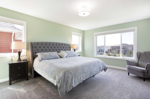 87 Baywater Rise Sw, Airdrie, AB - Indoor Photo Showing Bedroom