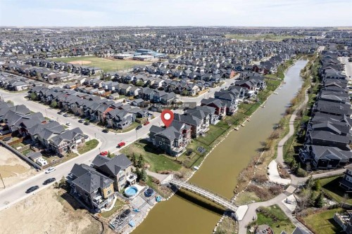 87 Baywater Rise Sw, Airdrie, AB - Outdoor With Body Of Water With View