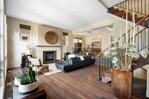 1215 Sifton Boulevard Sw, Calgary, AB - Indoor With Fireplace