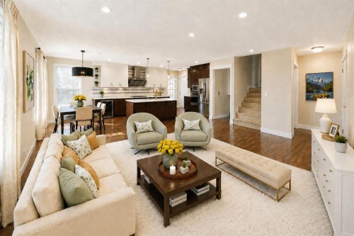 136 Midlawn Close Se, Calgary, AB - Indoor Photo Showing Living Room