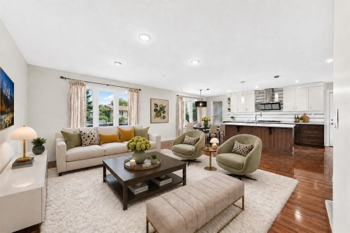 136 Midlawn Close Se, Calgary, AB - Indoor Photo Showing Living Room