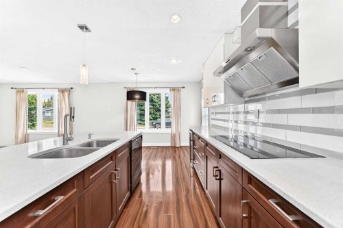 136 Midlawn Close Se, Calgary, AB - Indoor Photo Showing Kitchen With Double Sink With Upgraded Kitchen