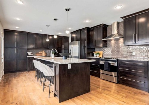 176 Mapleburn Drive Se, Calgary, AB - Indoor Photo Showing Kitchen With Stainless Steel Kitchen With Upgraded Kitchen