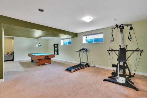 132 Evergreen Close Sw, Calgary, AB - Indoor Photo Showing Gym Room