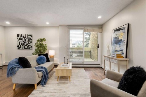3-906 4 Avenue Nw, Calgary, AB - Indoor Photo Showing Living Room