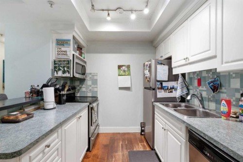 108-114 15 Avenue Sw, Calgary, AB - Indoor Photo Showing Kitchen With Double Sink
