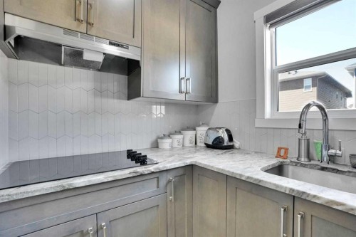 50 Saddlestone Place Ne, Calgary, AB - Indoor Photo Showing Kitchen With Upgraded Kitchen