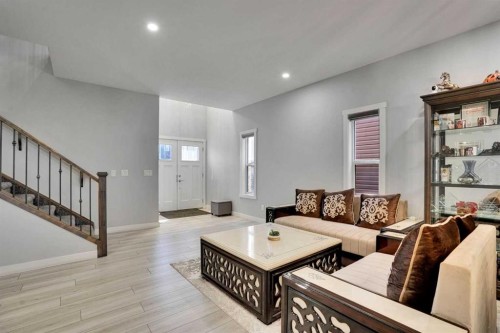 50 Saddlestone Place Ne, Calgary, AB - Indoor Photo Showing Living Room